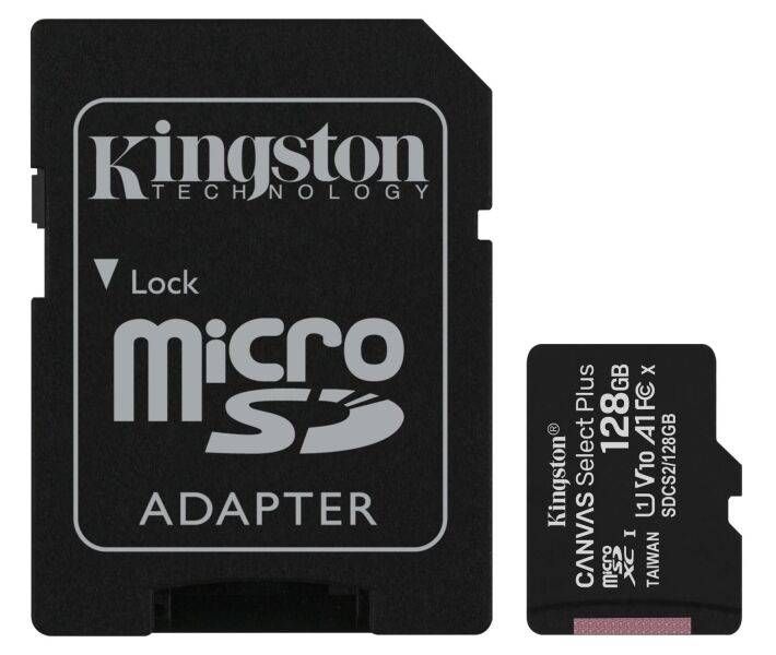 Xiaomi | Карта памяти Kingston 128GB microSDXC Canvas Select Plus 100R A1 C10 + SD адаптер (SDCS2/128GB) 773741 фото