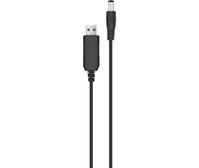 Xiaomi | Кабель питания ACCLAB USB to DC, 5,5х2,1 мм, 12V, 1A Black 773774 фото