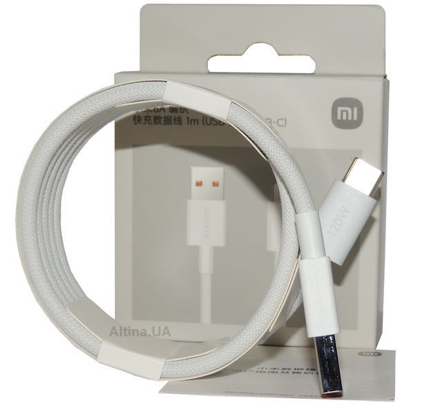 Xiaomi | Кабель Xiaomi USB-A на USB-C Braided Turbo 6A 120W, 1m (Original) 774072 фото