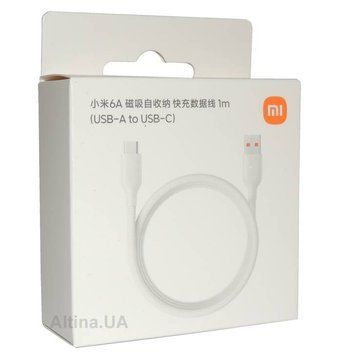 Xiaomi | Кабель Xiaomi 6A з магнітним обплетенням, Mi Turbo, USB-A/Type-C, 1м 773999 фото