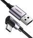 Xiaomi | Кабель UGREEN US284 Right Angle USB-A to USB-C Cable 3m (Space Gray) 774093 фото 2